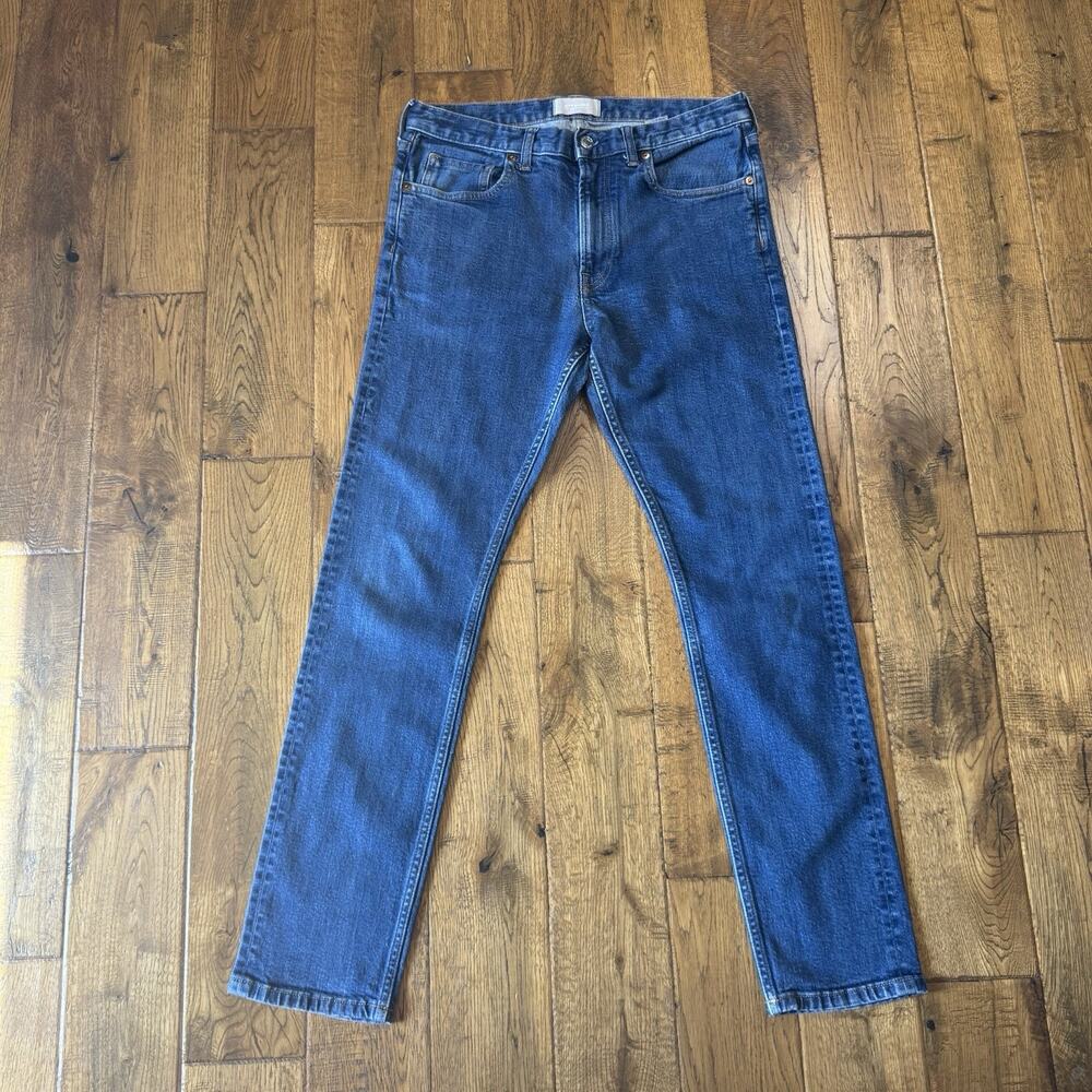 Everlane The Selvedge Slim Fit Denim Jeans Mens Size 32x32 Dark Wash Denim